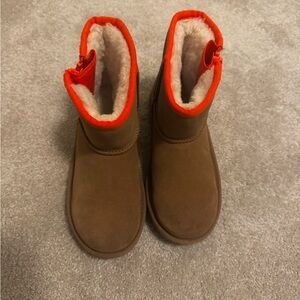 UGG Tan and Brown Fur-Lined Boots